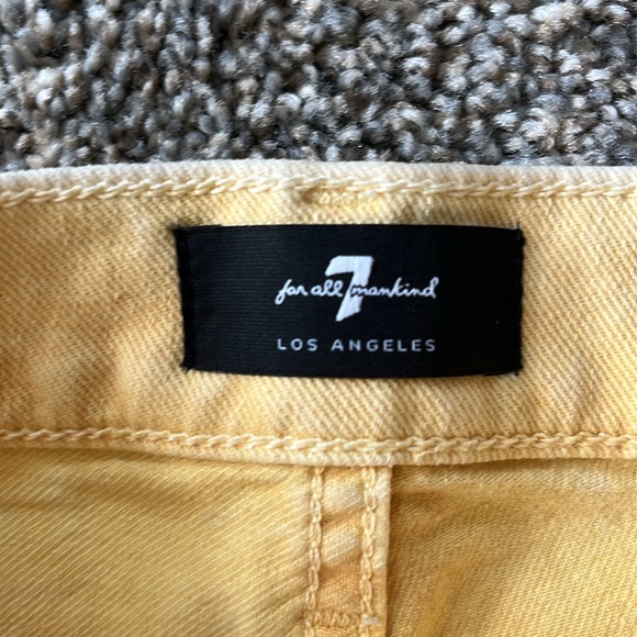 7 for all mankind yellow denim - Picture 4 of 6